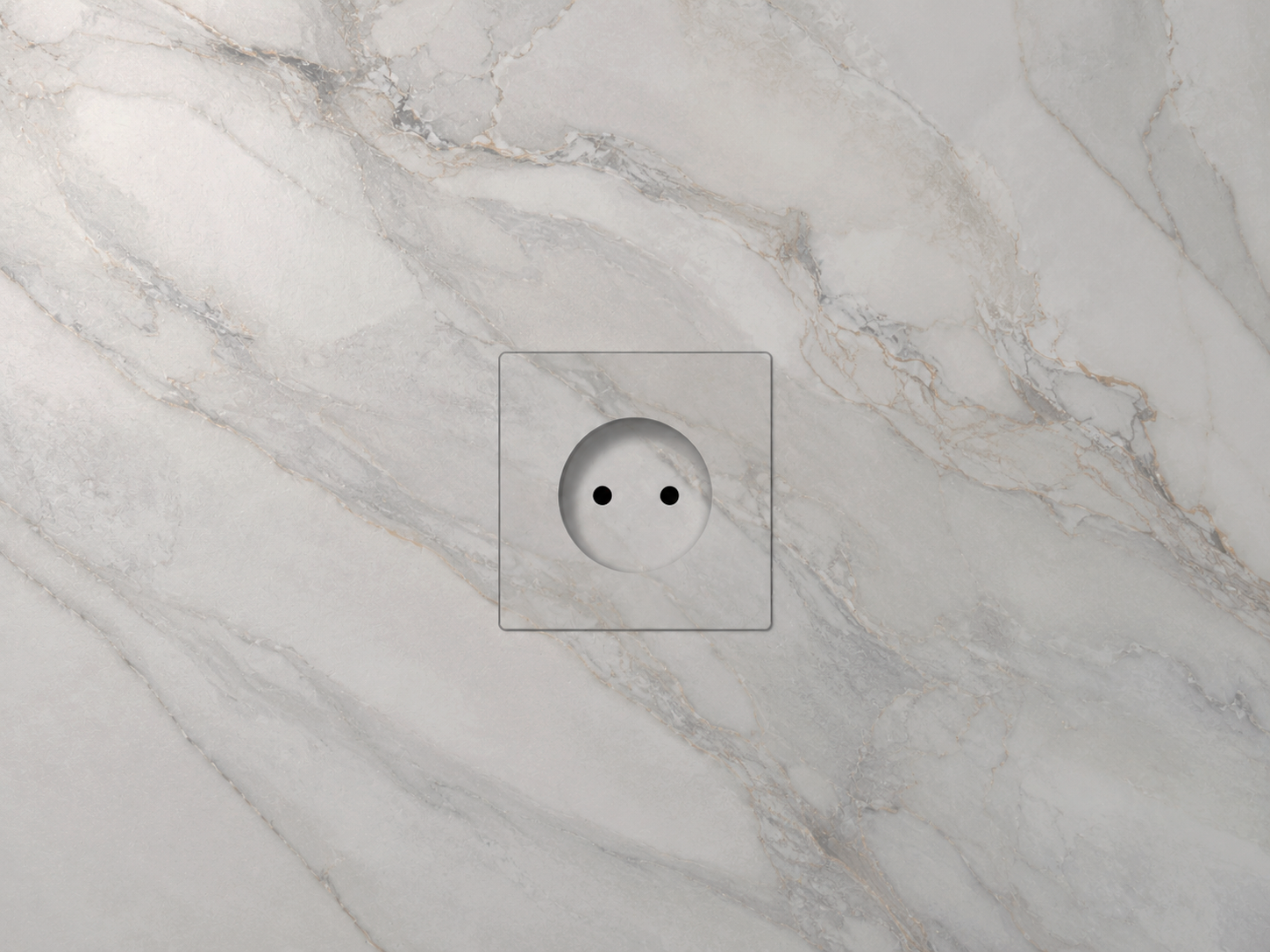 Flush-mounted hidden socket in porcelain stoneware kitchen WAVER STORE